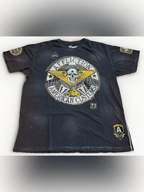 Affliction T-shirt Size 4XL American Customs Skull Mixed Martial Arts MMA